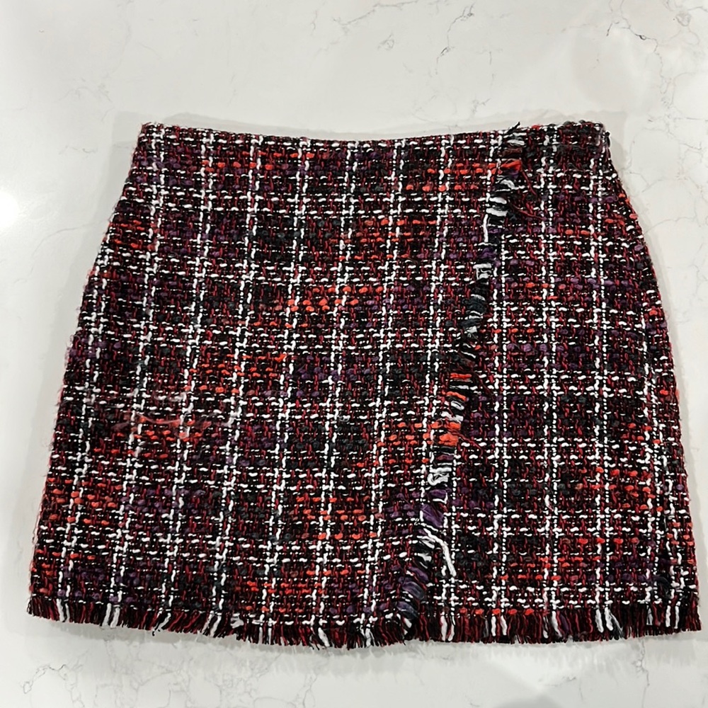 Forever21 Tweed Wrap Mini Skirt